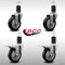 Service Caster 4'' SS Black Poly Swivel 1-5/8'' Expanding Stem Caster Set 2 Total Lock Brakes, 4PK SCC-SSEXTTL20S414-PPUB-BLK-2-S-2-158 - alternate 3
